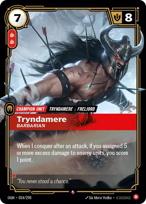 Tryndamere, Barbarian 034/298 / Origins / Riftbound: League of Legends
