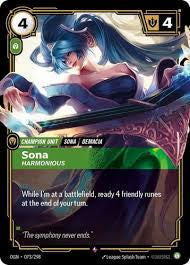 Sona, Harmonious 073/298 / Origins / Riftbound: League of Legends