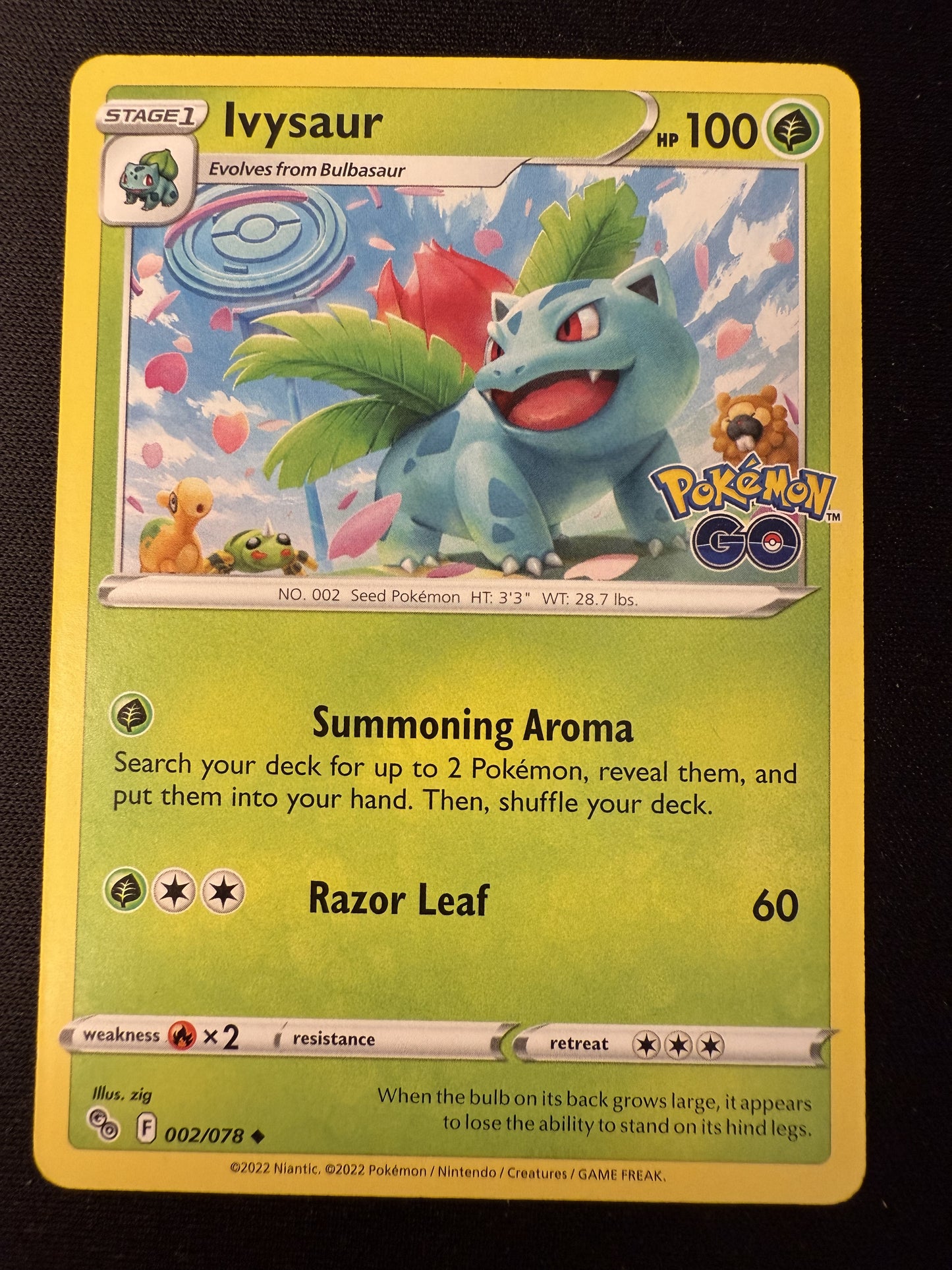 Ivysaur 002/078 Pokemon GO - Uncommon - 2023