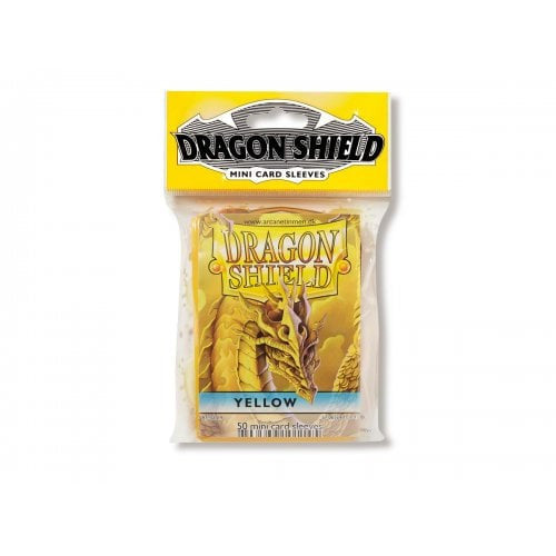 50 Dragon Shield Mini Yellow Sleeves