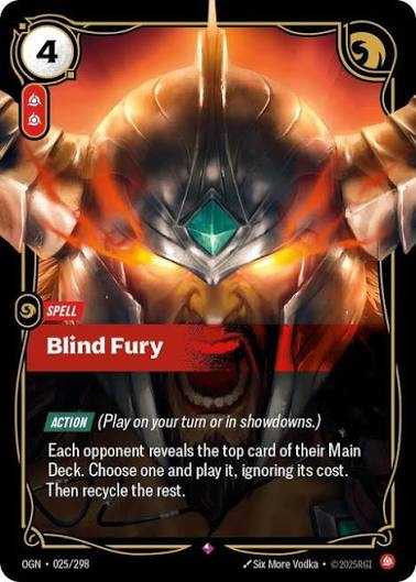 Blind Fury 025/298 / Origins / Riftbound: League of Legends