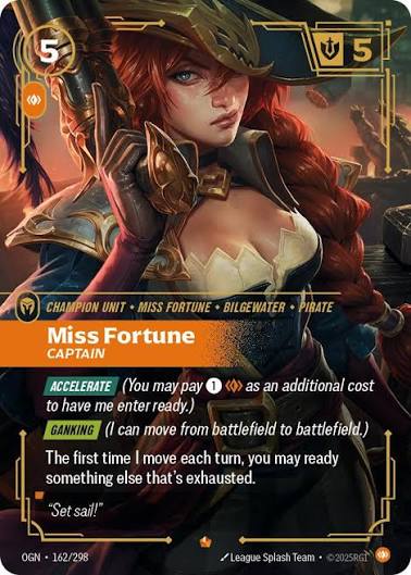 Miss Fortune, Captain 162/298 / Origins / Riftbound: League of Legends