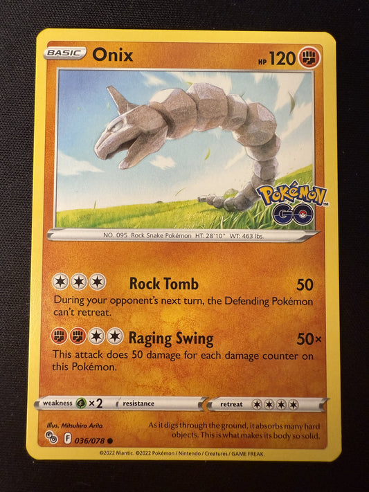 Onix  036/078 Pokemon GO - common - 2023