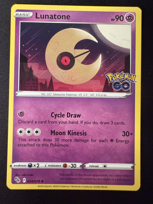 Lunatone 034/078 Pokemon GO - Uncommon - 2023